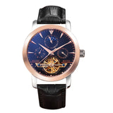 Fashion Automatic Watches Men's Business Tourbillon Skeleton Watches Leather Strap Relogio Clock